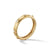 Modern Renaissance Band Ring in 18K Yellow Gold with Diamonds, Size 7