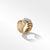 Sculpted Cable Ring in 18K Yellow Gold with Pavé Diamonds, Size 8