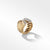 David Yurman Sculpted Cable Ring in 18K Yellow Gold with Diamonds