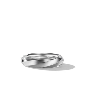 Cable Edge Band Ring in Recycled Sterling Silver, Size 7