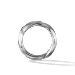 Cable Edge Band Ring in Recycled Sterling Silver, Size 7