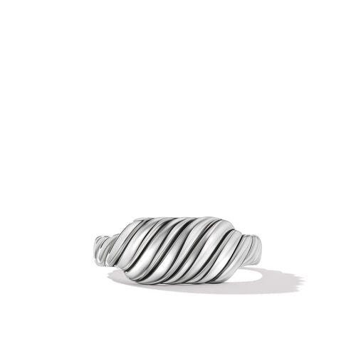 Sculpted Cable Contour Ring in Sterling Silver