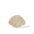 Sculpted Cable Pinky Ring in 18K Yellow Gold with Pavé Diamonds, Size 4