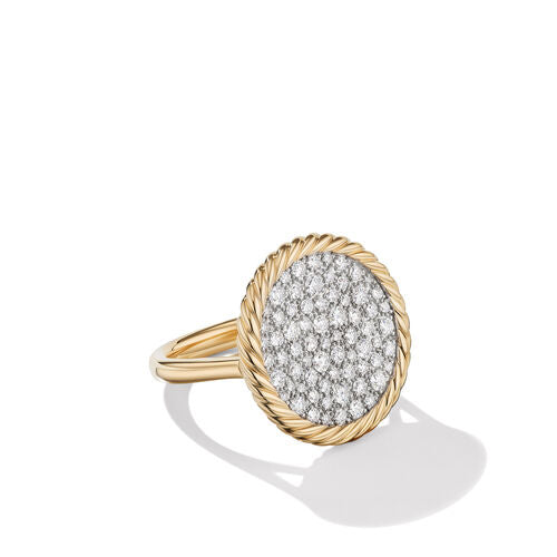 DY Elements Ring in 18K Yellow Gold with Pavé Diamonds