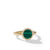 Petite DY Elements Ring in 18K Yellow Gold with Malachite and Pavé Diamonds, Size 6