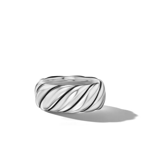 Sculpted Cable Band Ring in Sterling Silver, Size 7