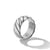 Sculpted Cable Band Ring in Sterling Silver, Size 8