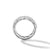 Sculpted Cable Band Ring in Sterling Silver with Pavé Diamonds, Size 6
