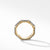 Faceted Band Ring in 18K Yellow Gold with Meteorite, Size 10