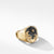 Load image into Gallery viewer, Waves Signet Ring in 18K Yellow Gold with Forged Carbon, Size 9