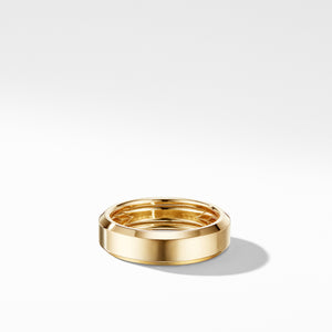 6mm Beveled Band Ring in 18K, Size 10