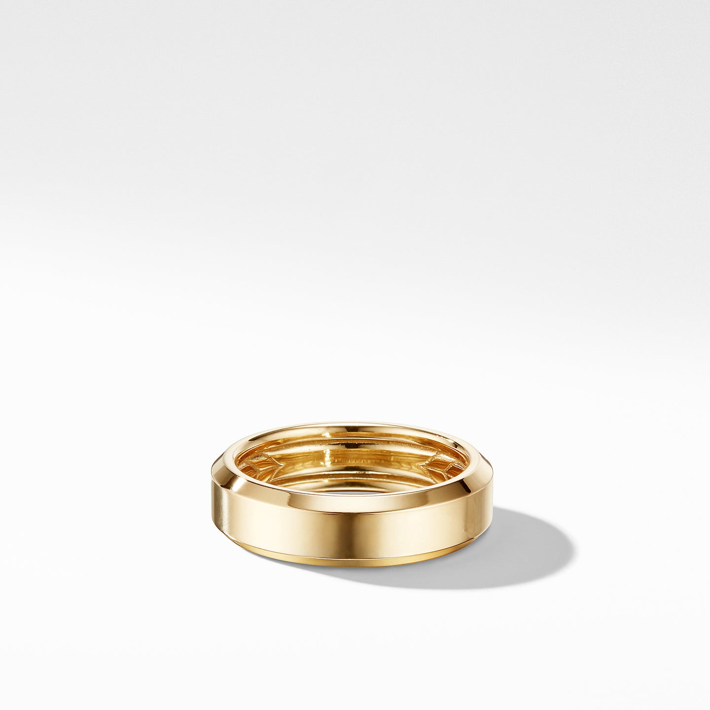 6mm Beveled Band Ring in 18K, Size 10
