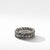 Chevron Band Ring with Pavé Black Diamonds, Size 10