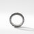 Cable Band Ring in 18K White Gold with Pavé Black Diamonds, Size 8
