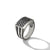 Beveled Signet Ring with Pavé Black Diamonds, Size 10