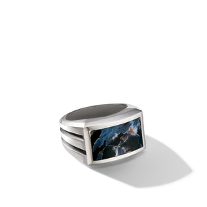 Beveled Signet Ring with Pietersite, Size 11