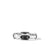 Hex Station Band Ring with Pavé Black Diamonds, Size 9