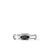 Hex Station Band Ring with Pavé Black Diamonds, Size 10