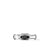 Hex Station Band Ring with Pavé Black Diamonds, Size 9