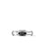 Hex Station Band Ring with Pavé Black Diamonds, Size 11