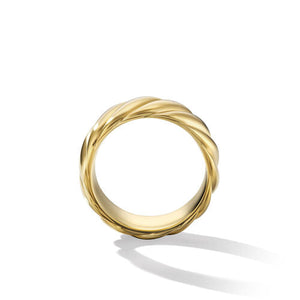 Sculpted Cable Contour Band Ring in 18K Yellow Gold