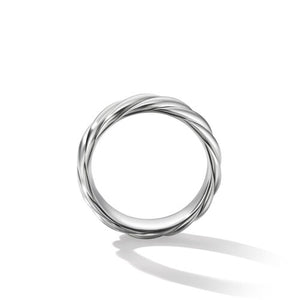 Sculpted Cable Contour Band Ring in Sterling Silver
