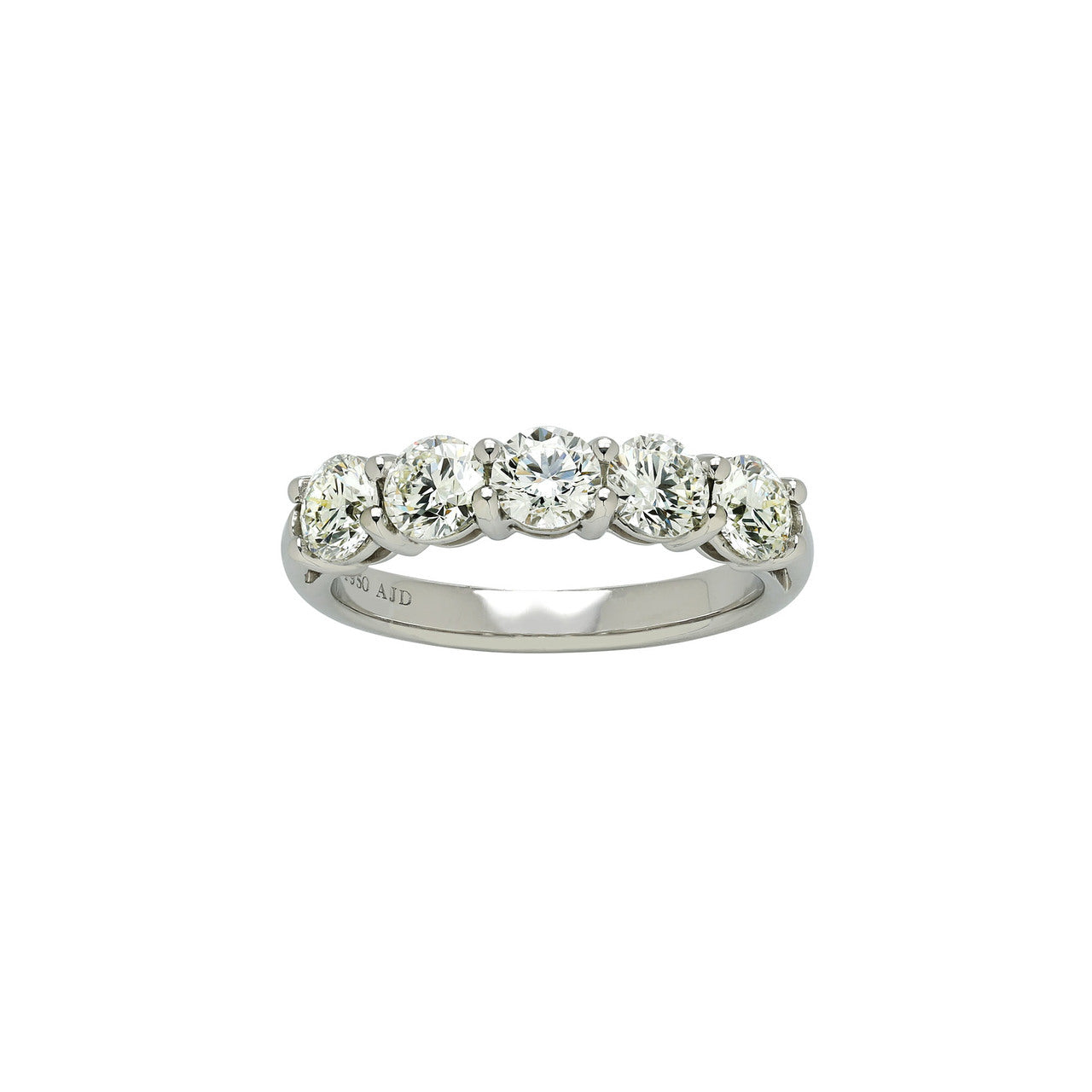 Fink's Platinum 5 Round Diamond Prong Set Band