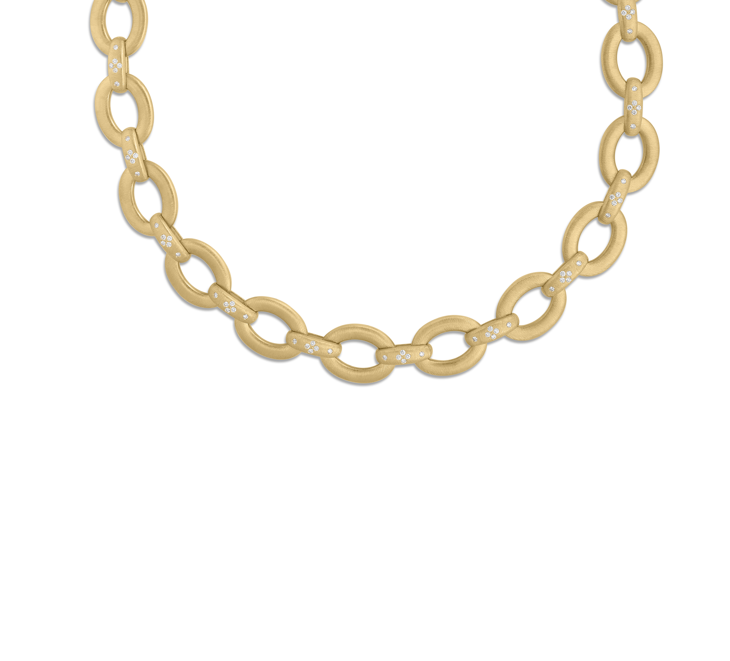 Roberto Coin Duchessa 18K Yellow Gold Diamond Link Necklace