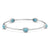 IPPOLITA Rock Candy Sterling Silver Five Stone Bangle in Turquoise and Clear Quartz Doublet