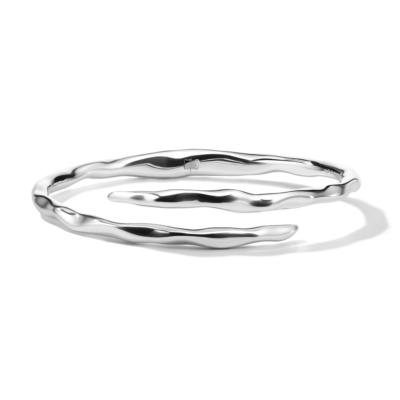 IPPOLITA Classico Heavy Squiggle Bypass Hinged Bangle in Sterling Silver
