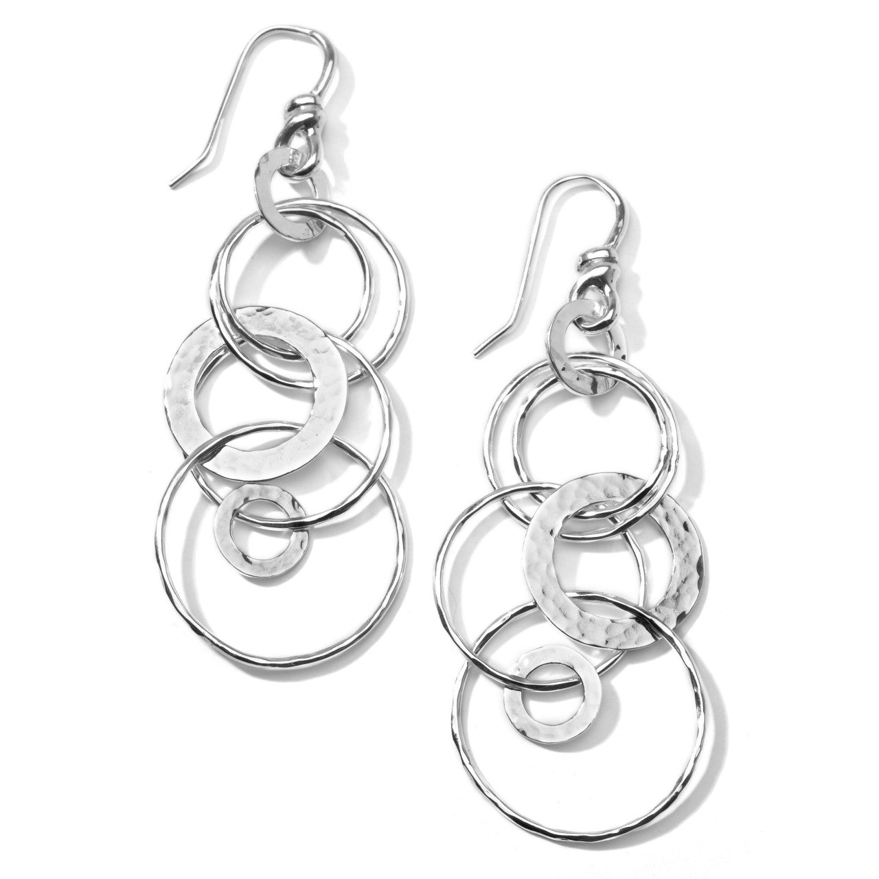 IPPOLITA Classico Sterling Silver Hammered Jet Set Earrings