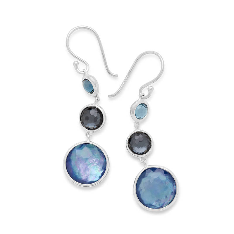 IPPOLITA Lollipop Sterling Silver Small Lollitini Gemstone Drop Earrings in Eclipse