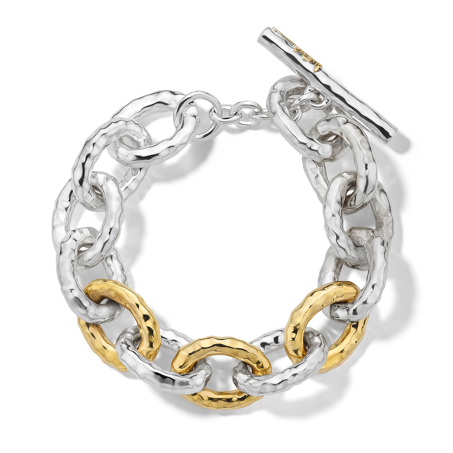 IPPOLITA Chimera Sterling Silver and 18K Yellow Gold Bastille Chain Link Bracelet