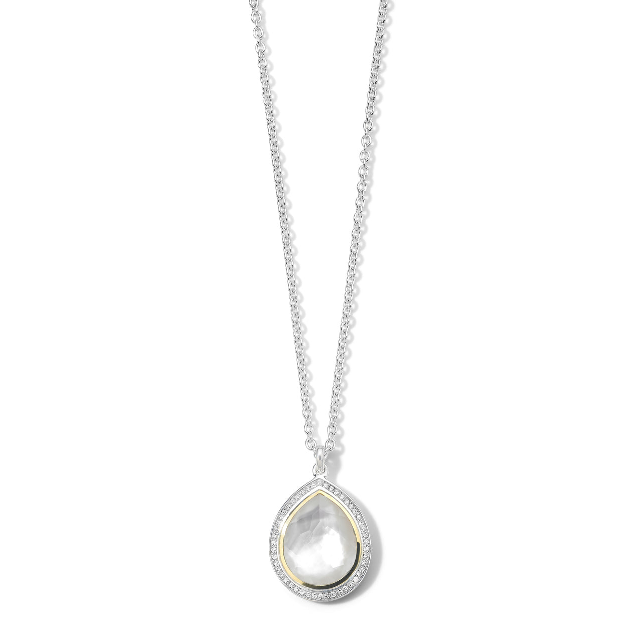 IPPOLITA Chimera Rock Candy Mother of Pearl Drop Pendant with diamonds