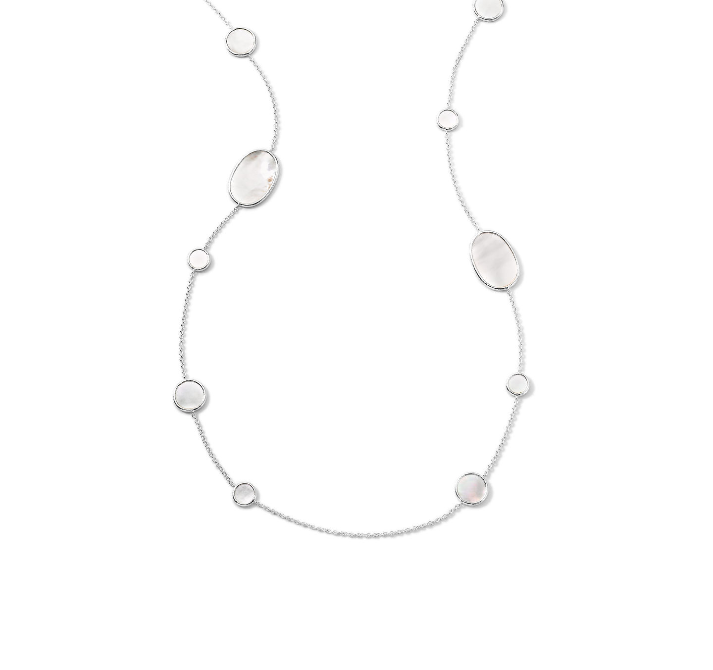 IPPOLITA Polished Rock Candy Oval Station Necklace in Mother-of-Pearl