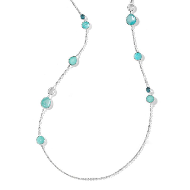 IPPOLITA Rock Candy Sterling Silver Mixed Stone Long Necklace in Waterfall