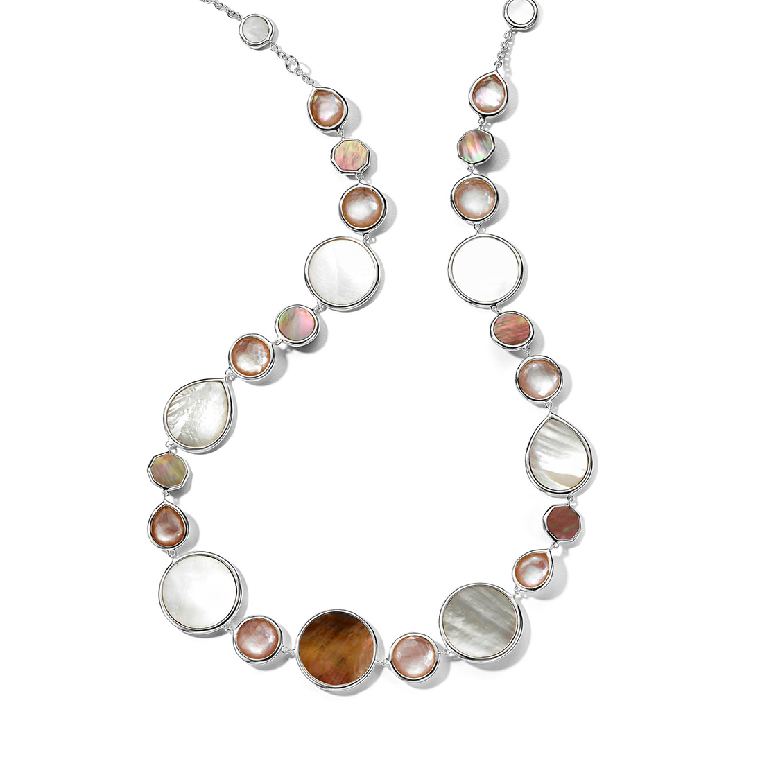 IPPOLITA  Polished Rock Candy Sterling Silver Collar Necklace in Dahlia