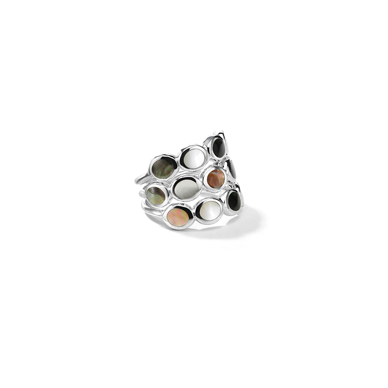 IPPOLITA Polished Rock Candy 3-Band Tiny Ovals Ring in Sabbia