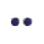 Sabel Collection Birthstone and Diamond Halo Earrings
