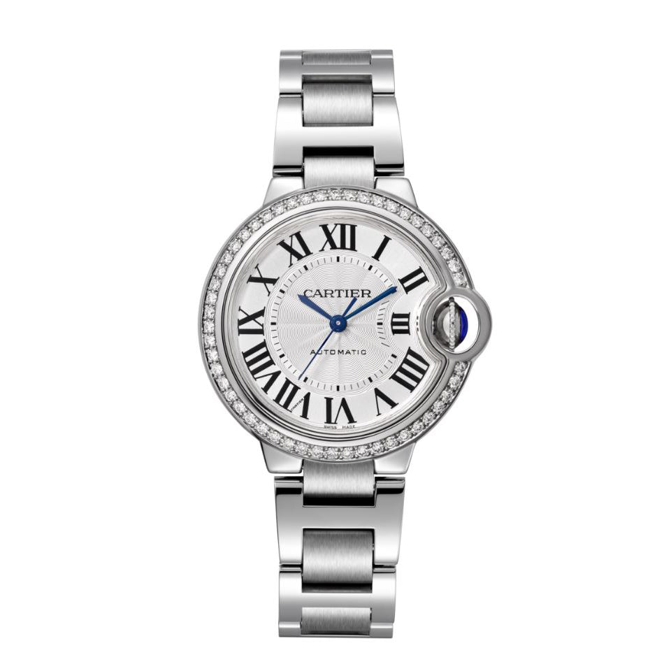 Ballon Bleu de Cartier 33 mm Steel and Diamond Watch