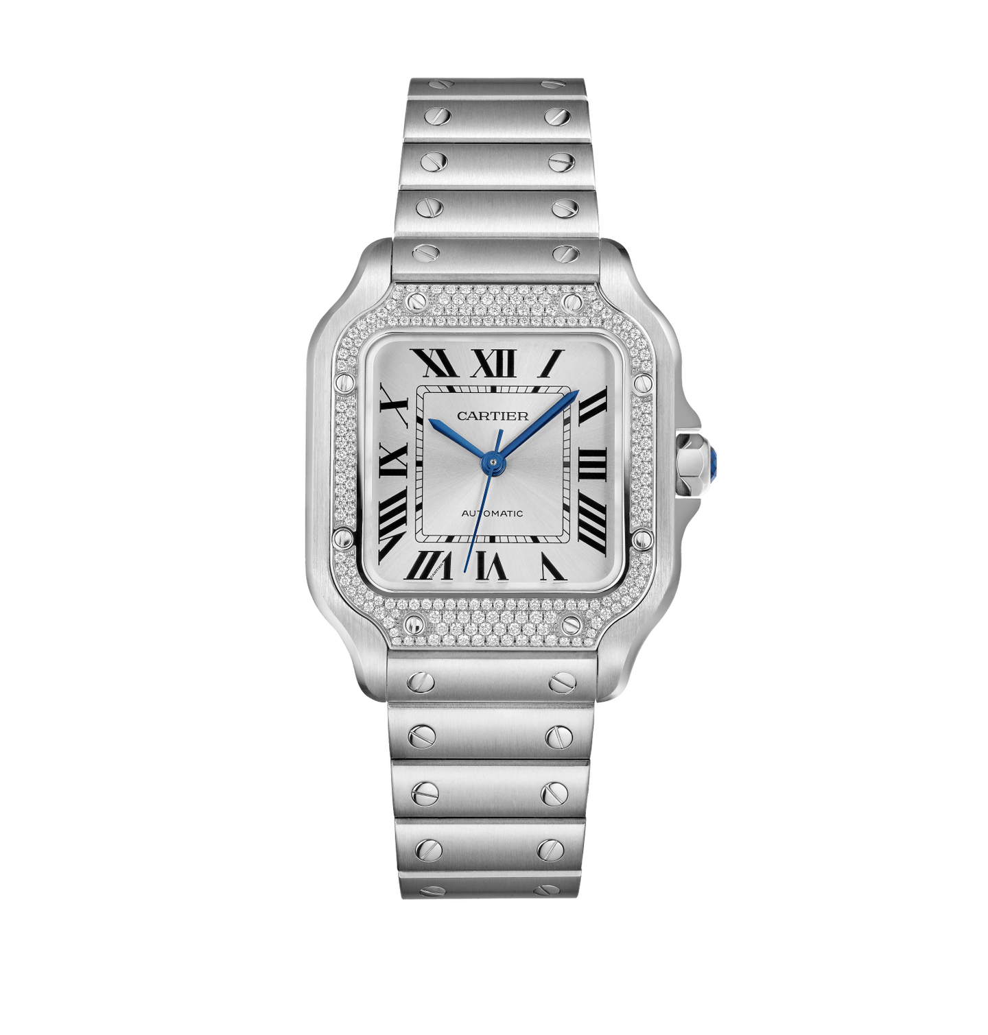 Santos De Cartier Watch with Diamonds
