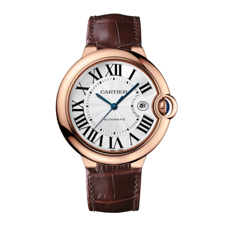 Ballon Bleu de Cartier 42 mm Pink Gold Watch with Leather Strap
