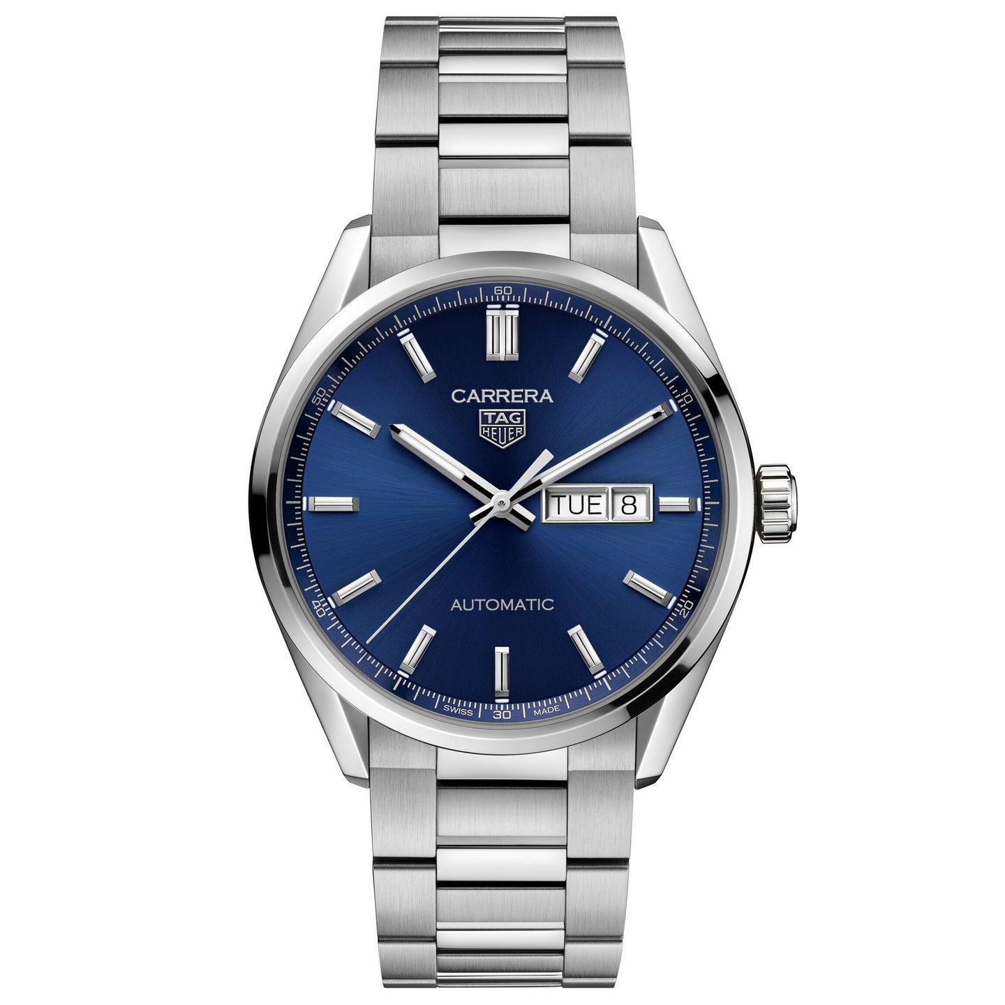 TAG Heuer Carrera Calibre 5 Automatic Men's Blue Dial & Steel Watch, 41mm