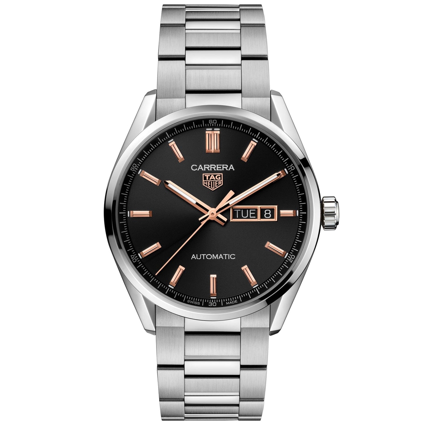 TAG Heuer Carrera Calibre 5 Autmatic Men's Black Dial & Steel Watch