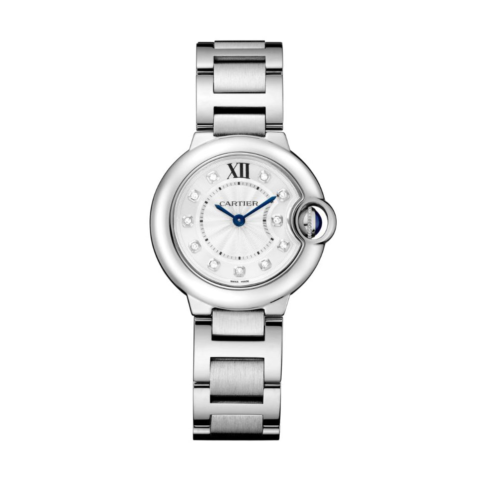 Ballon Bleu de Cartier 28 mm Steel and Diamond Dial Watch