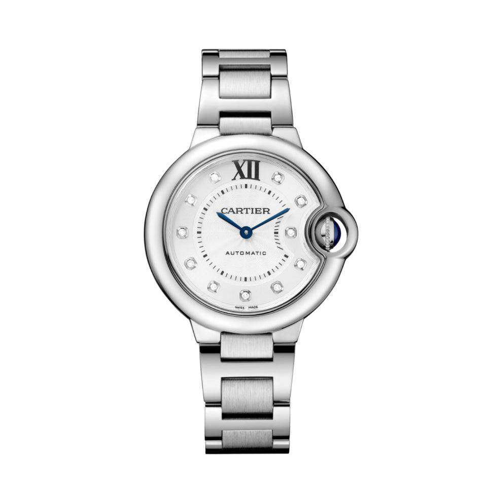 Ballon Bleu de Cartier 33 mm Steel and Diamond Dial Watch