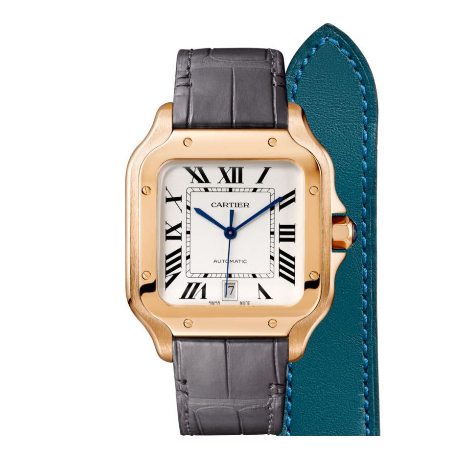 Santos de Cartier Large Pink Gold Watch