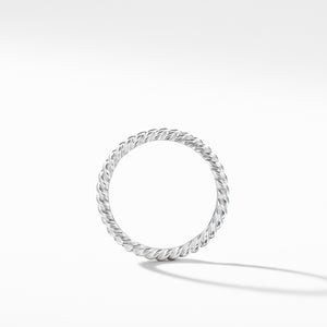 Cable 2mm Band Ring in Platinum, Size 6