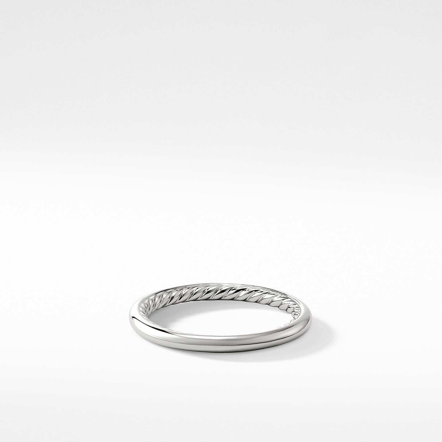 Smooth 2mm Band Ring in Platinum, Size 7