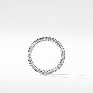 Eden 1.85mm Blue Sapphire Wedding Band Ring in Platinum, Size 6